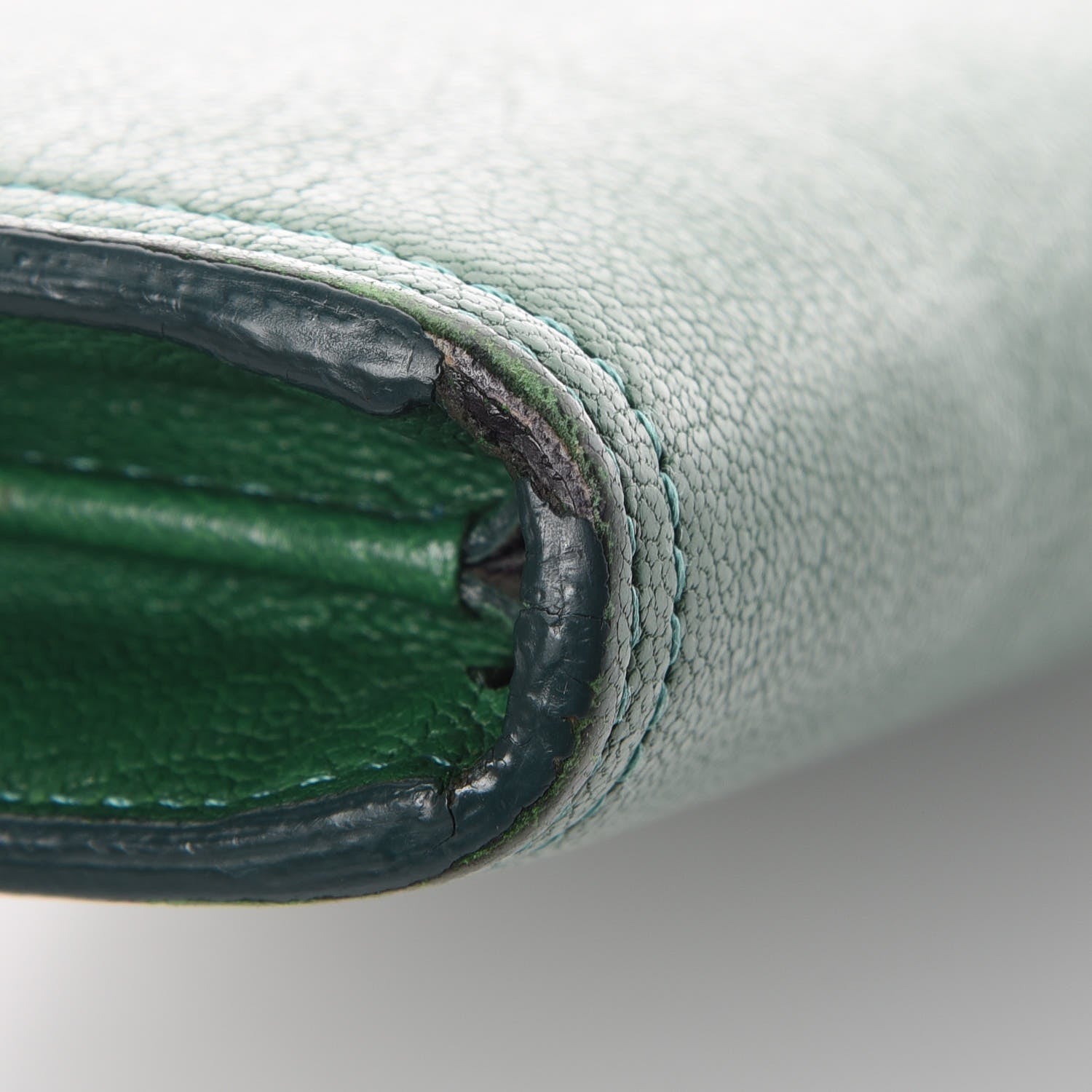 Givenchy Sugar Goatskin Pandora Half Zip Long Wallet Green 5 of 11