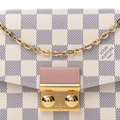 Louis Vuitton Damier Azur Croisette Chain Wallet Rose Ballerine 10 of 10