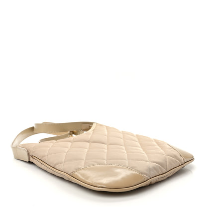 Burberry Patent Nylon Quilted Hoxton Bag Beige 4 of 9