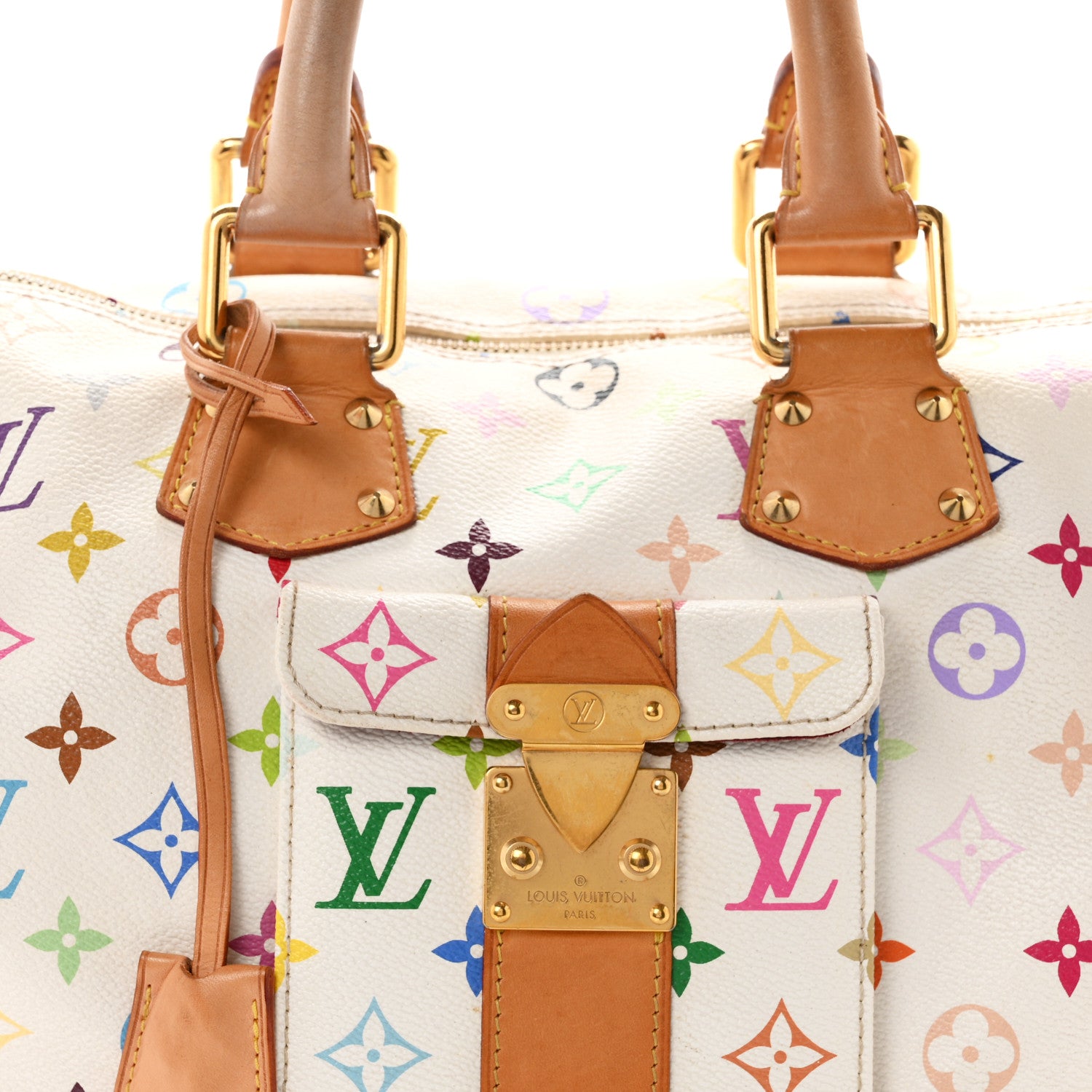 Louis Vuitton Monogram Multicolor Speedy 30 White 6 of 10