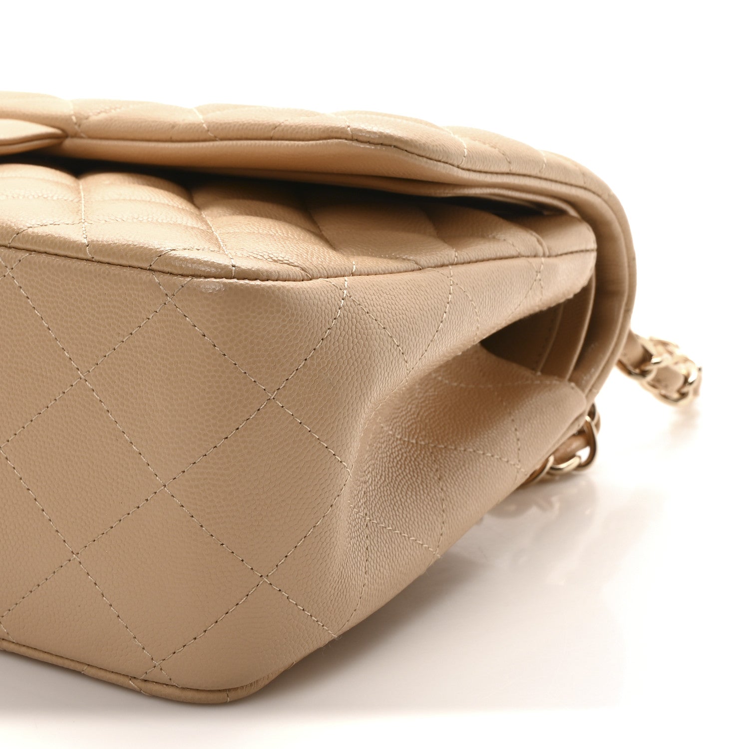 Chanel Caviar Quilted Jumbo Double Flap Beige Clair 10 of 10