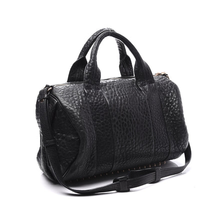 Alexander Wang Pebbled Lambskin Rocco Black Rose Gold Hardware 2 of 10