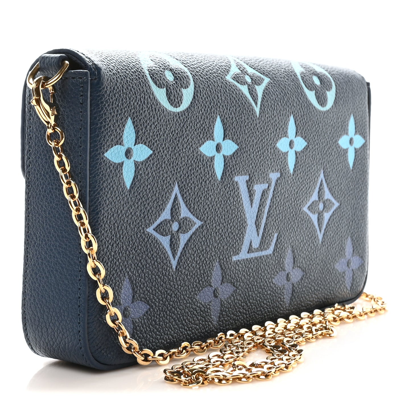 Empreinte Monogram Giant Felicie Pochette Chain Wallet Gradient Blue