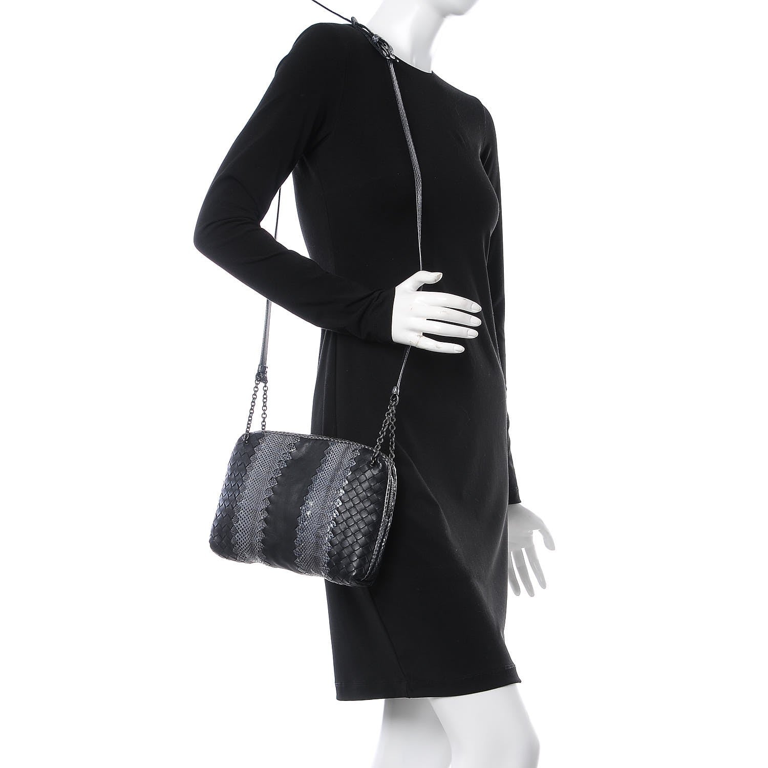 Bottega Veneta Nappa Intrecciato Ayers Crossbody Pillow Messenger Grey 9 of 17