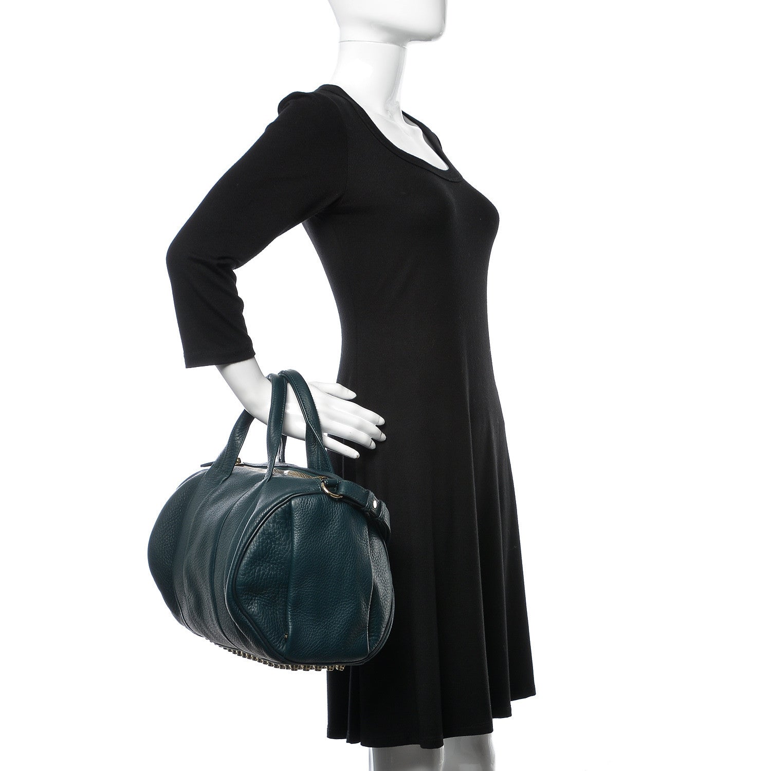 Alexander Wang Lambskin Rocco Duffel Dark Argon Pale Gold Hardware 2 of 9