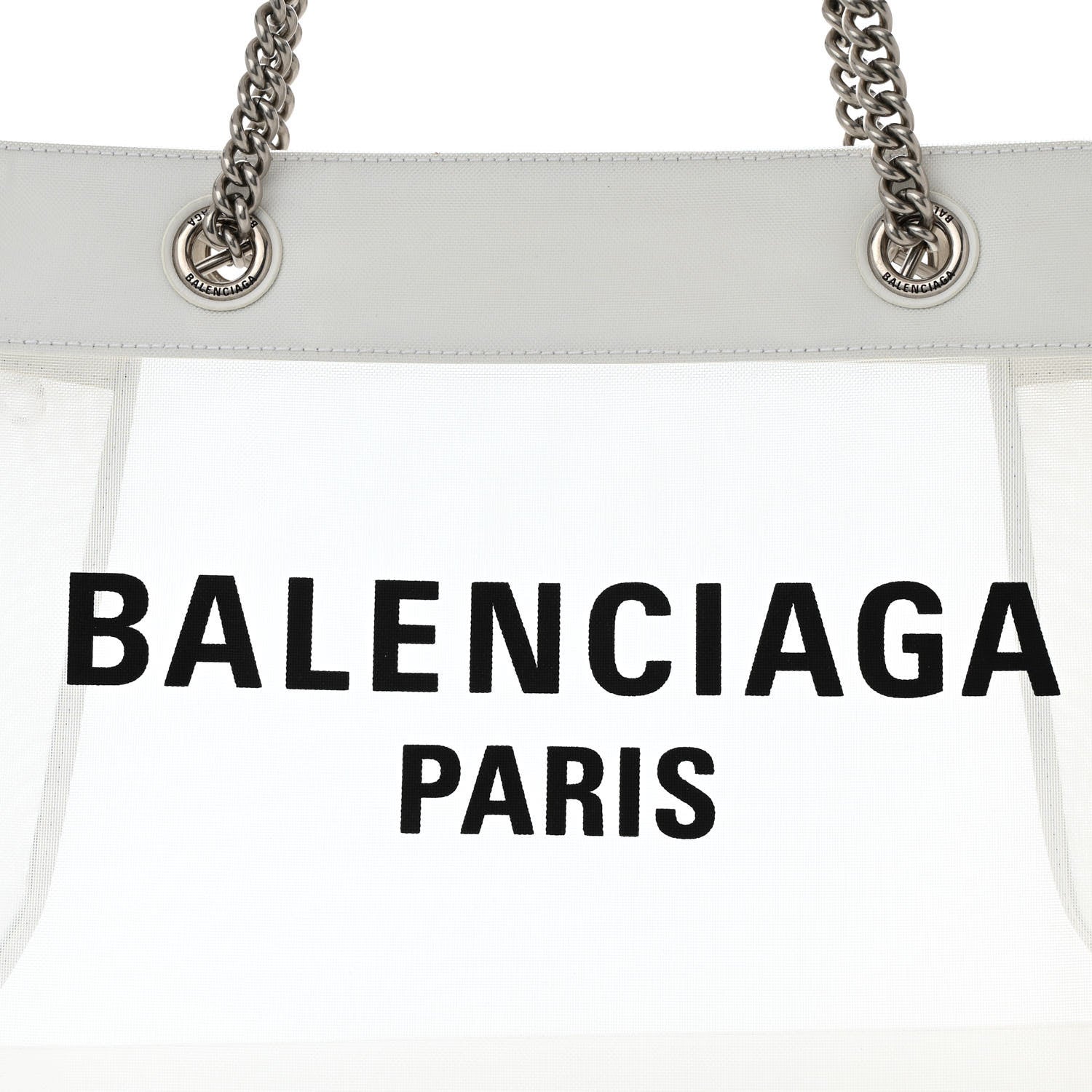 Balenciaga Mesh Medium Duty Free Tote White 8 of 12