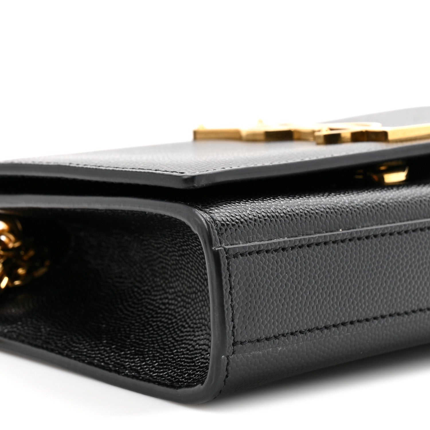 Saint Laurent Grain De Poudre Small Monogram Kate Satchel Black 10 of 10