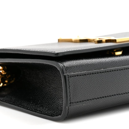 Saint Laurent Grain De Poudre Small Monogram Kate Satchel Black 10 of 10