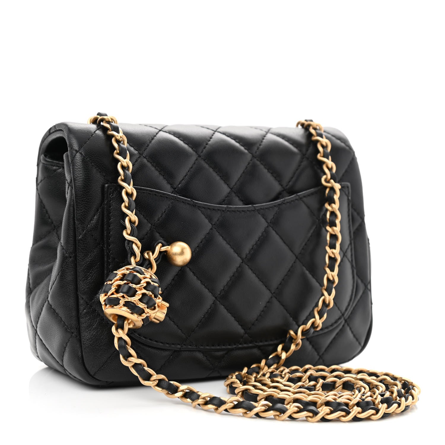 Chanel Lambskin Quilted Mini Pearl Crush Flap Black 3 of 11