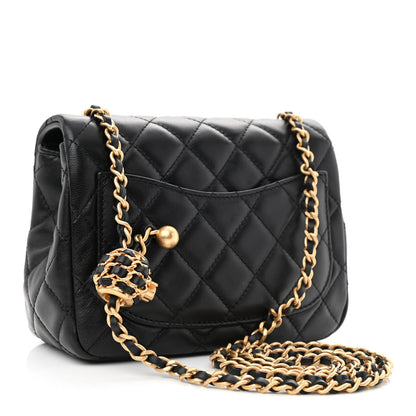 Chanel Lambskin Quilted Mini Pearl Crush Flap Black 3 of 11