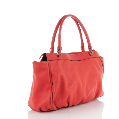 Gucci Calfskin Large D Ring Tote Orange 3 of 9