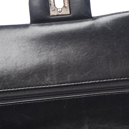 Chanel Lambskin Quilted Medium Double Flap Black 17 of 19