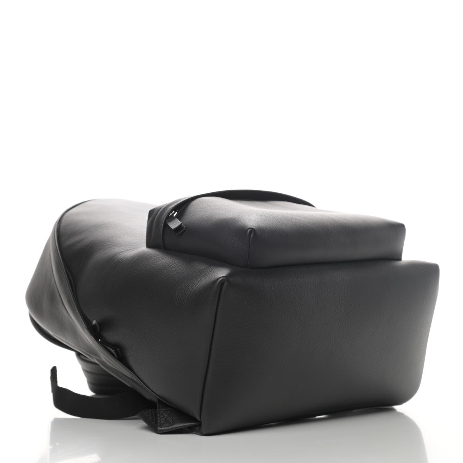 Balenciaga Smooth Calfskin Logo Everyday Backpack Black White 3 of 5