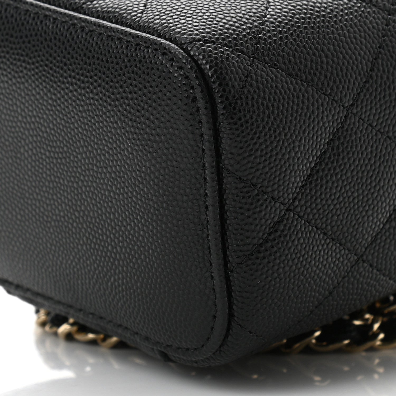 Chanel Caviar Quilted Mini Vanity Case With Chain Black 10 of 12