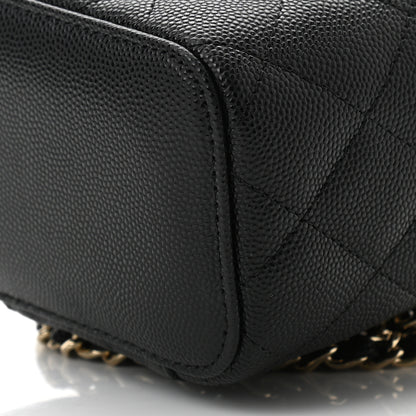 Chanel Caviar Quilted Mini Vanity Case With Chain Black 10 of 12