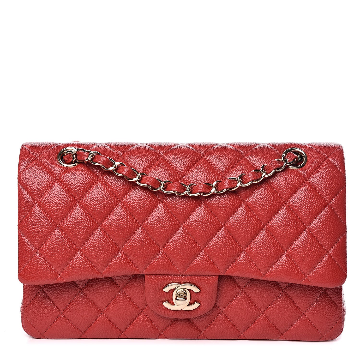 Chanel Caviar Quilted Medium Double Flap Red 1 of 11