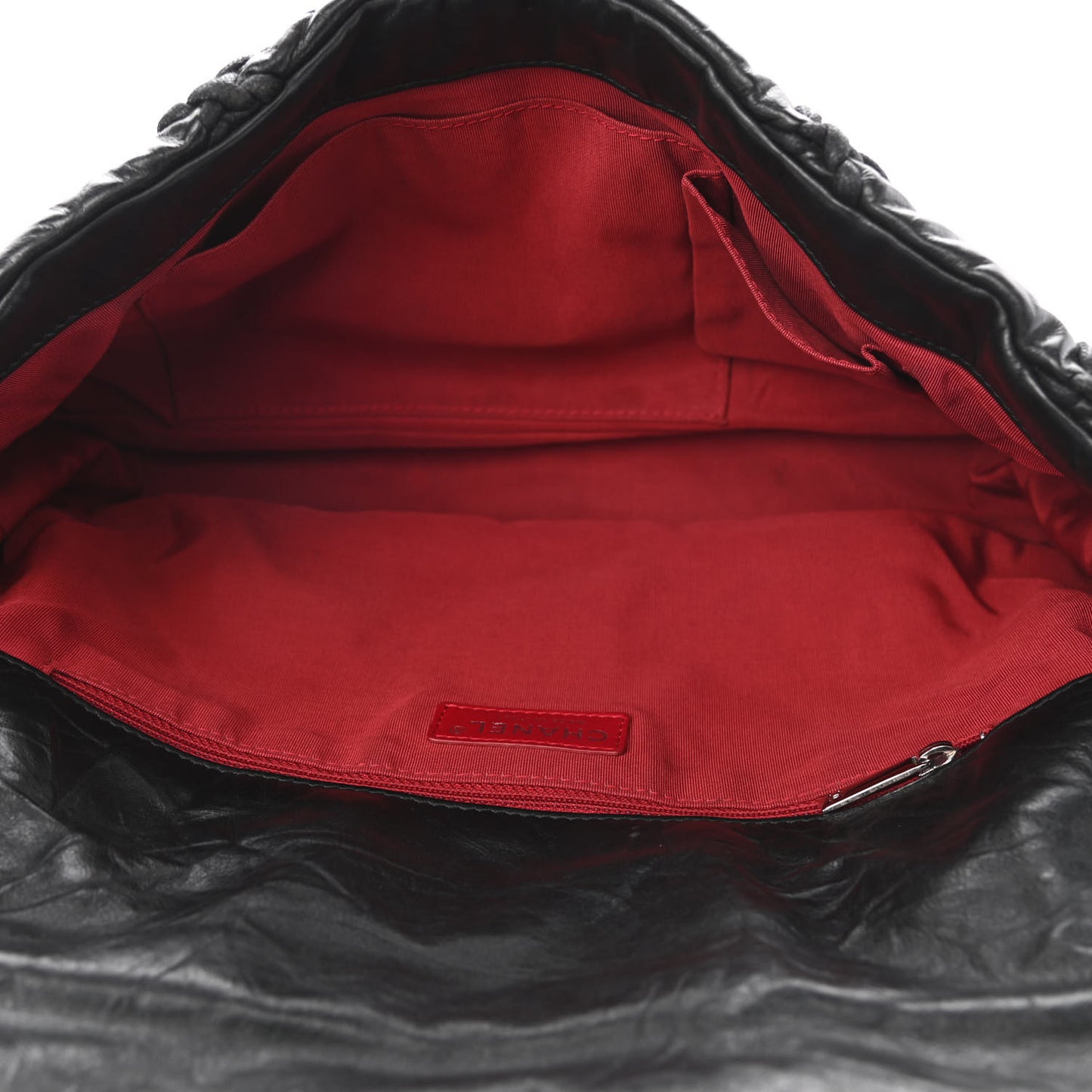 Calfskin Ultra Stitch Oversize Flap Black