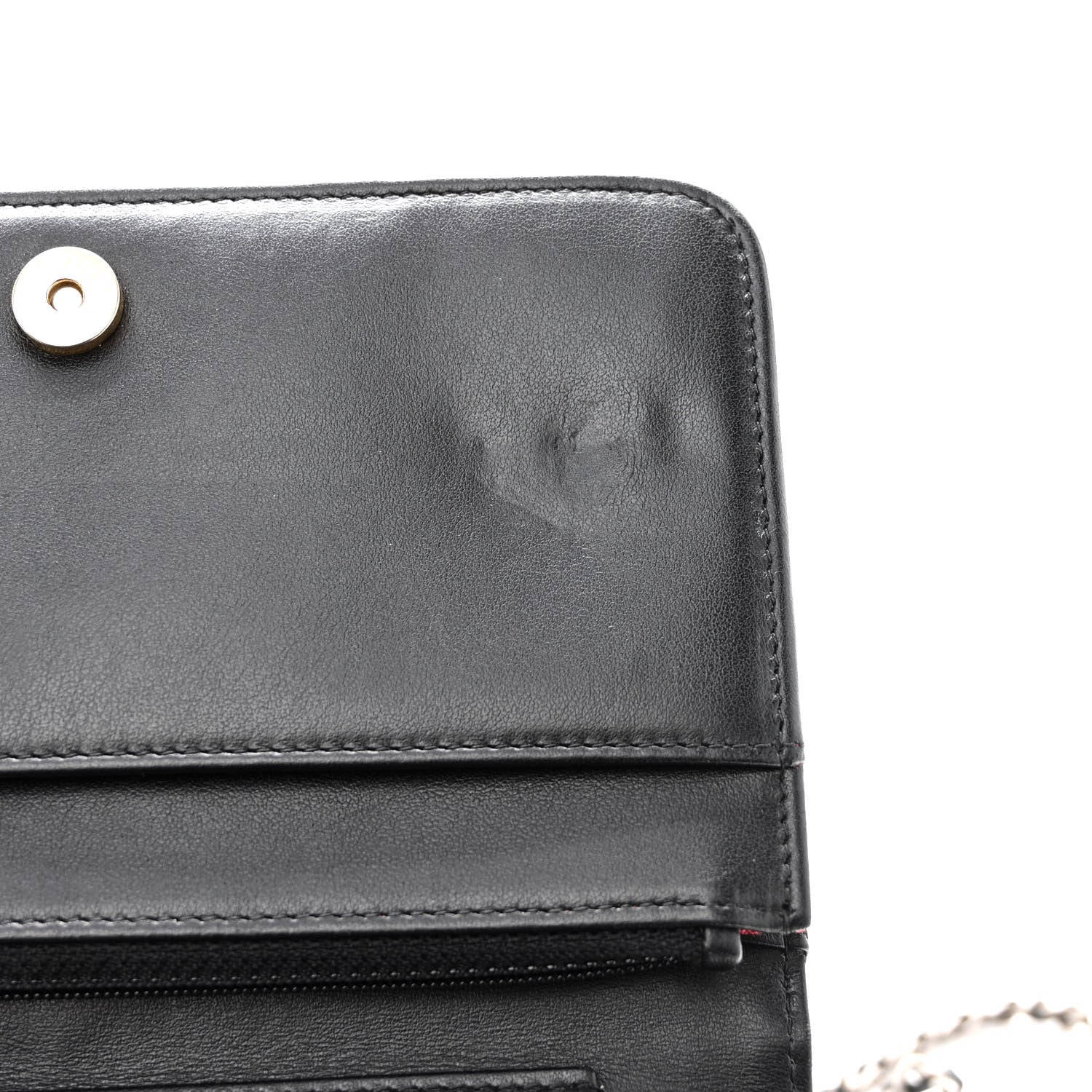 Chanel Aged Calfskin Quilted Gabrielle Wallet On Chain WOC Black 12 of 12