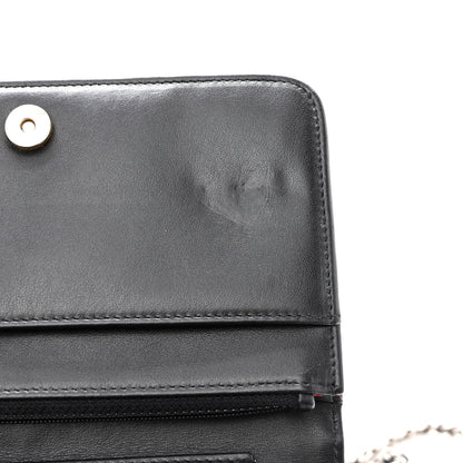 Chanel Aged Calfskin Quilted Gabrielle Wallet On Chain WOC Black 12 of 12