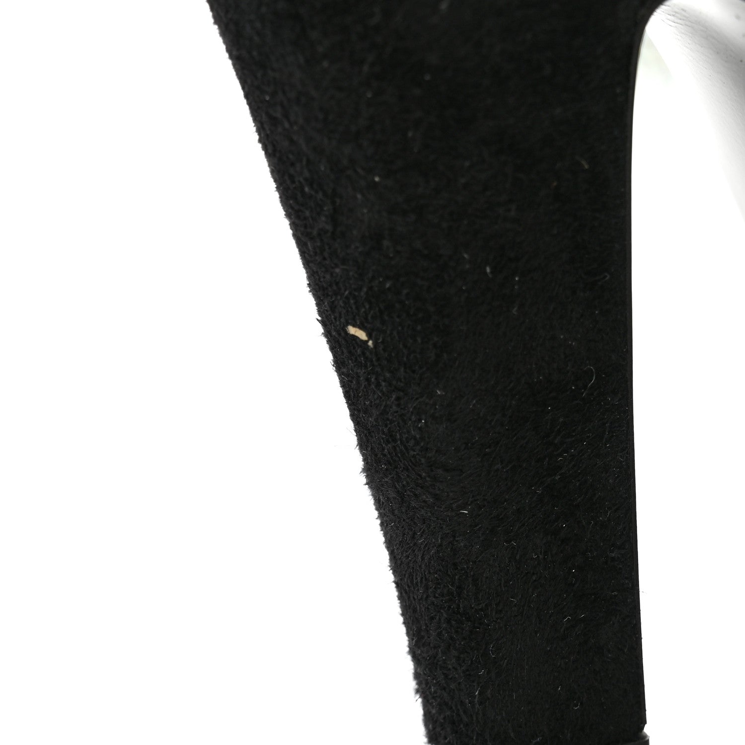Saint Laurent Mesh Crystal 68 Knee High Boots 38.5 Pink Black 8 of 10
