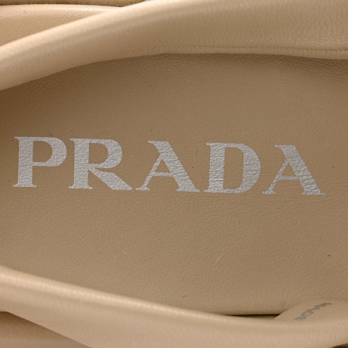 Nappa Quilted Padded Platform Slingback Sandals 38.5 Deserto