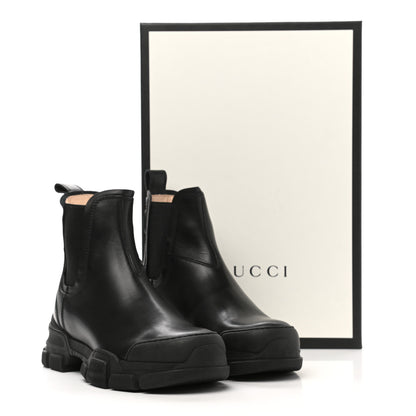 Gucci Calfskin Logo Ankle Boots 36.5 Black 10 of 10