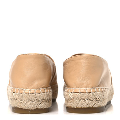 Chanel Lambskin CC Espadrilles 38 Beige Black 38 Beige Black 6 of 11