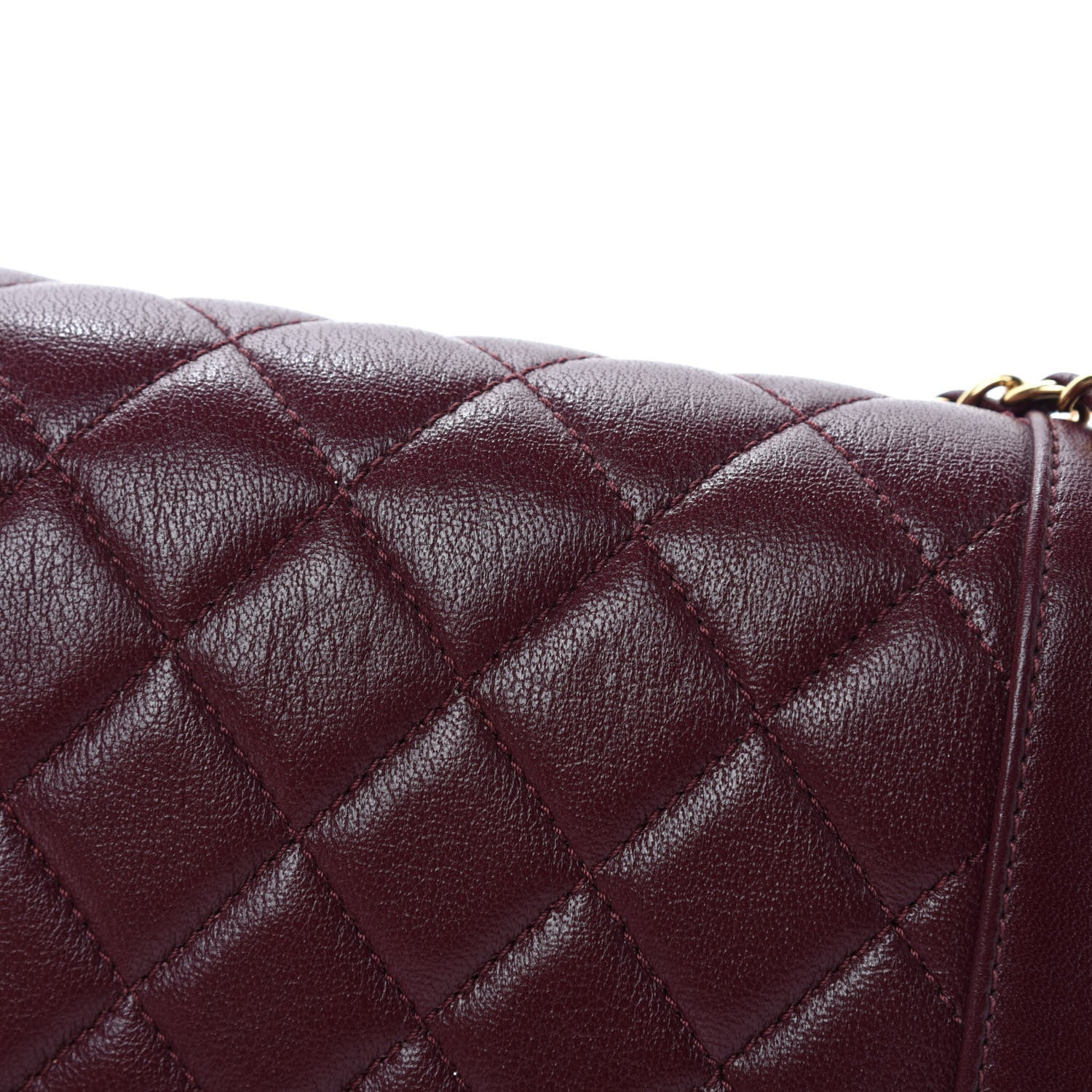 Chanel Sheepskin Quilted Vintage Mademoiselle Flap Dark Red 11 of 15