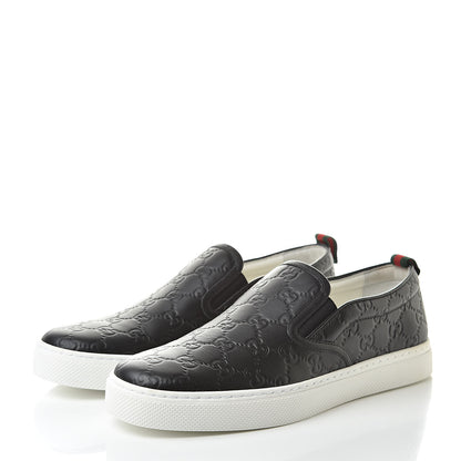 Gucci Guccissima Mens Dublin Slip On Sneakers 7.5 Black 3 of 12