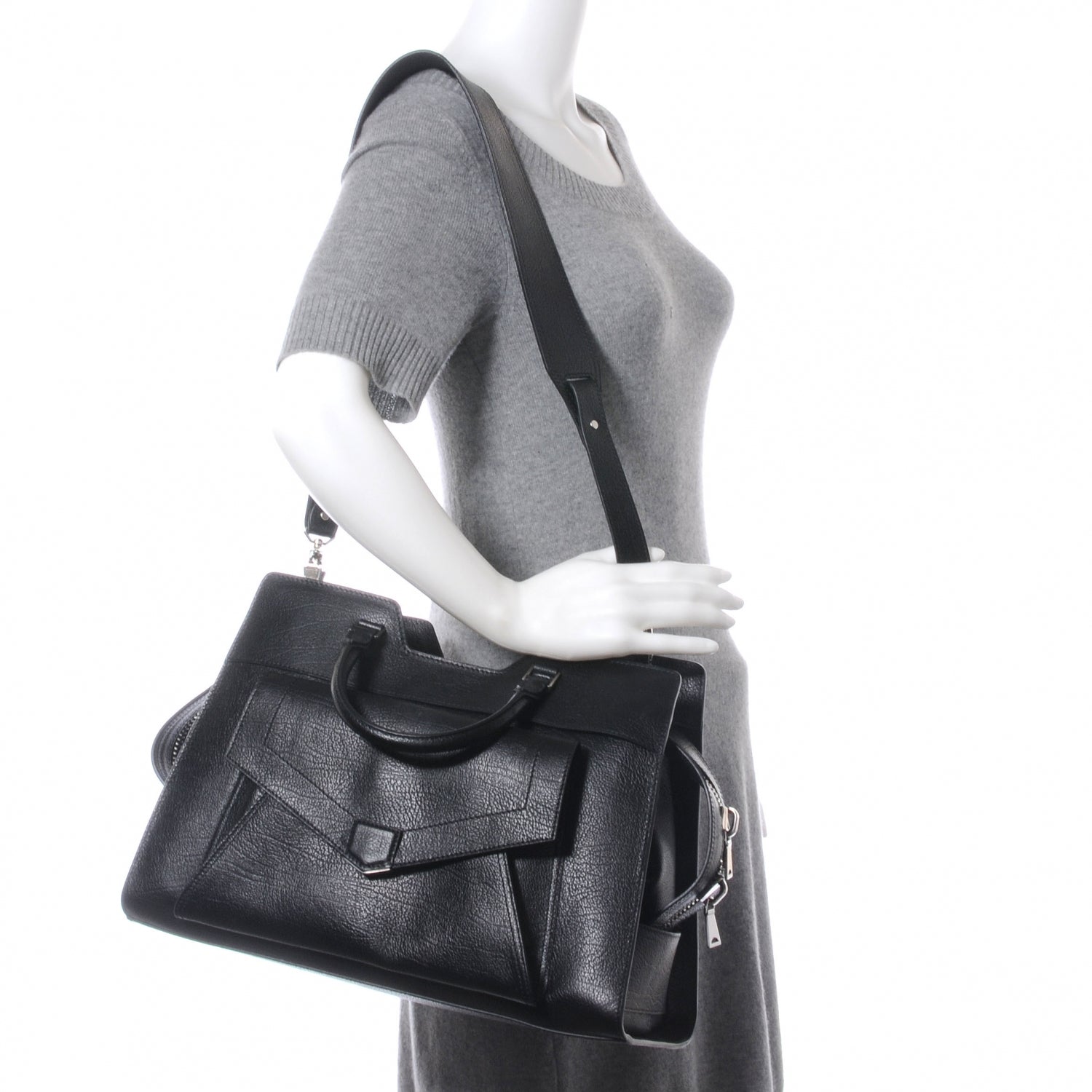 Proenza Schouler Leather PS13 Large Satchel Black 2 of 8