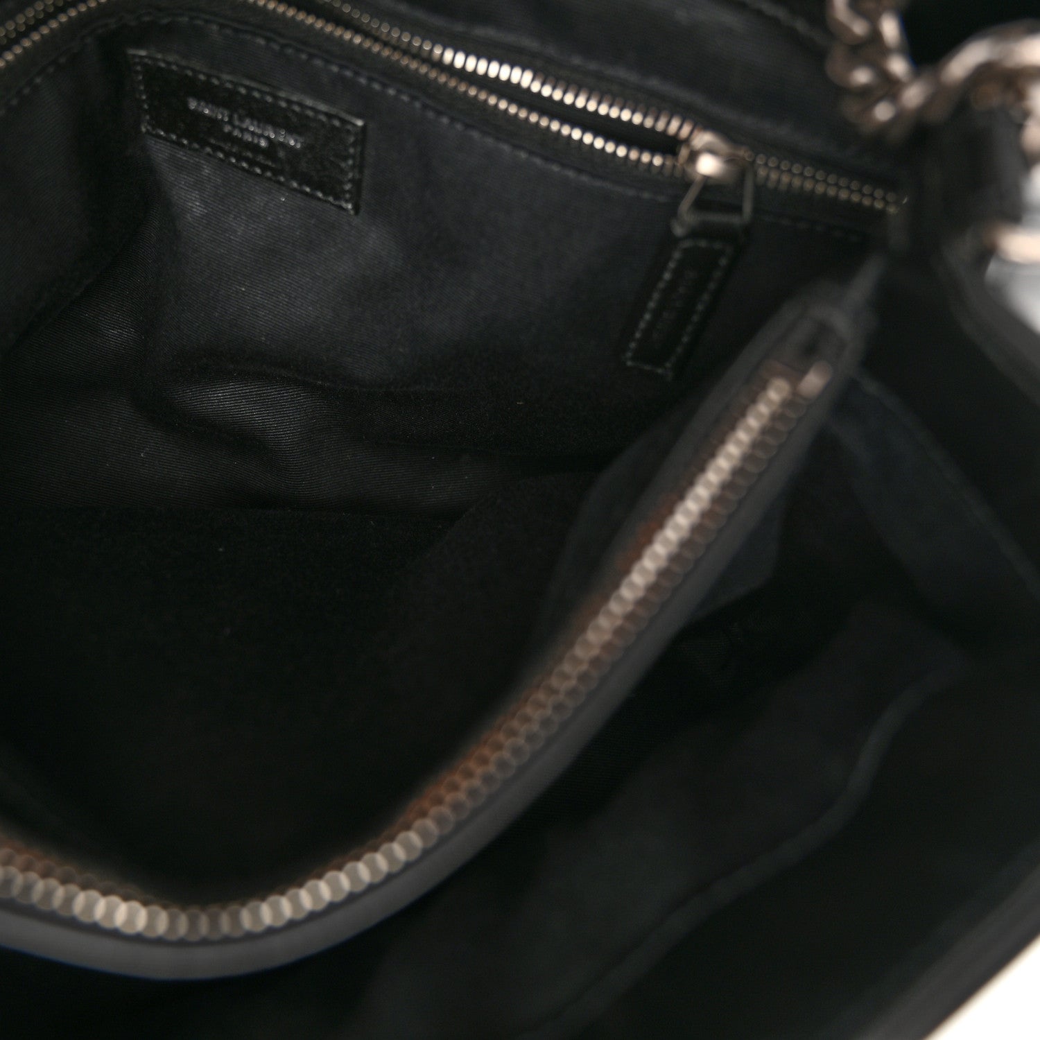 Saint Laurent Calfskin Y Quilted Monogram Medium Loulou Chain Satchel Black 7 of 16