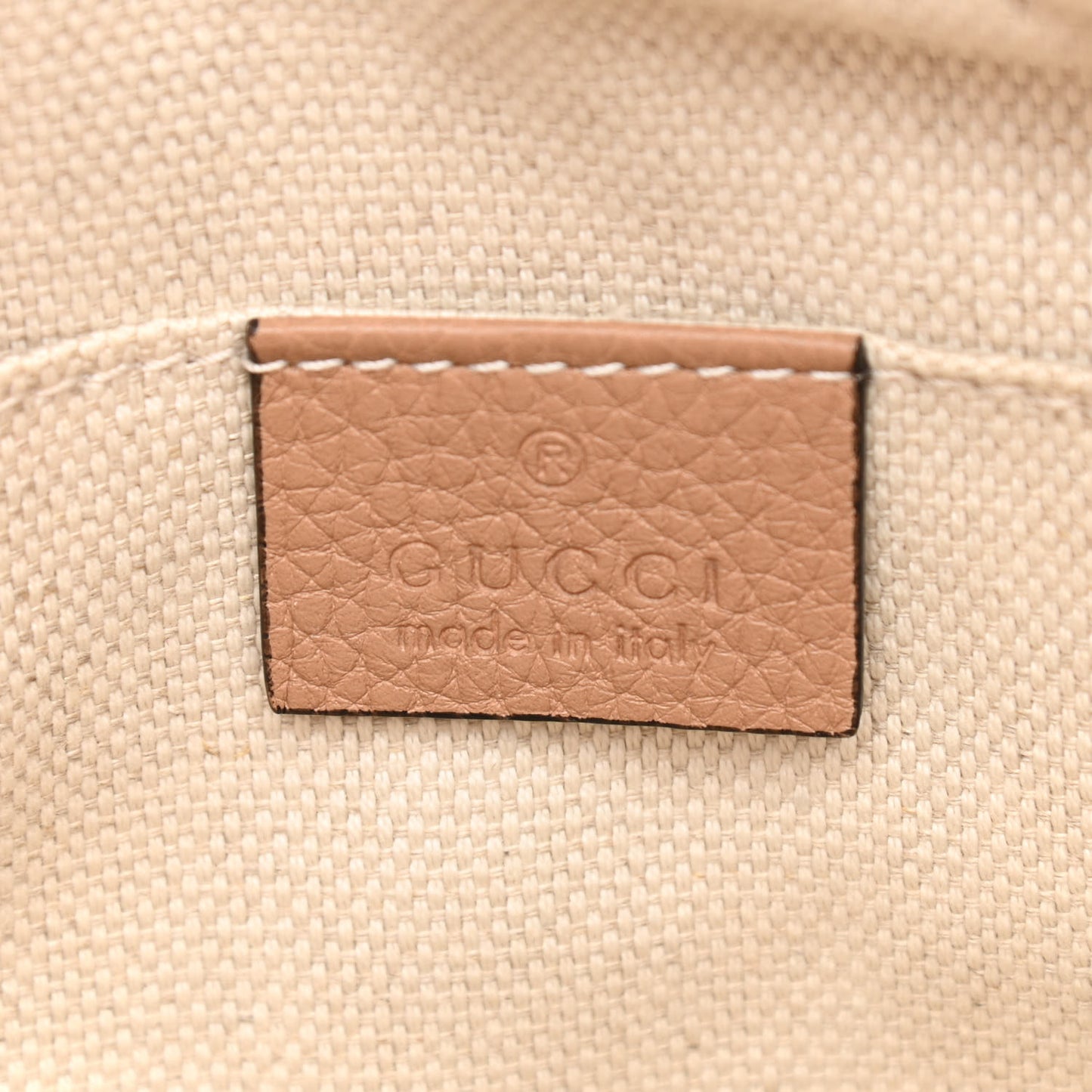 Pebbled Calfskin Small Soho Disco Bag Rose Beige