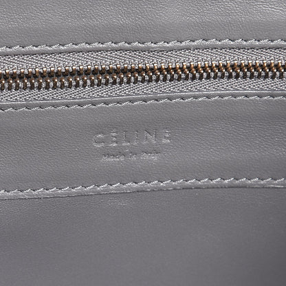 Celine Lambskin Vertical Bi-Cabas Grey Cognac 6 of 8