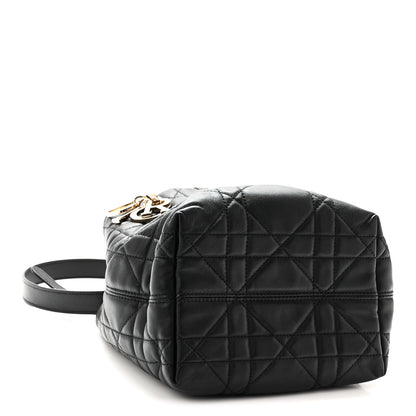 Christian Dior Calfskin Macrocannage Small Toujours Vertical Tote Black 4 of 9