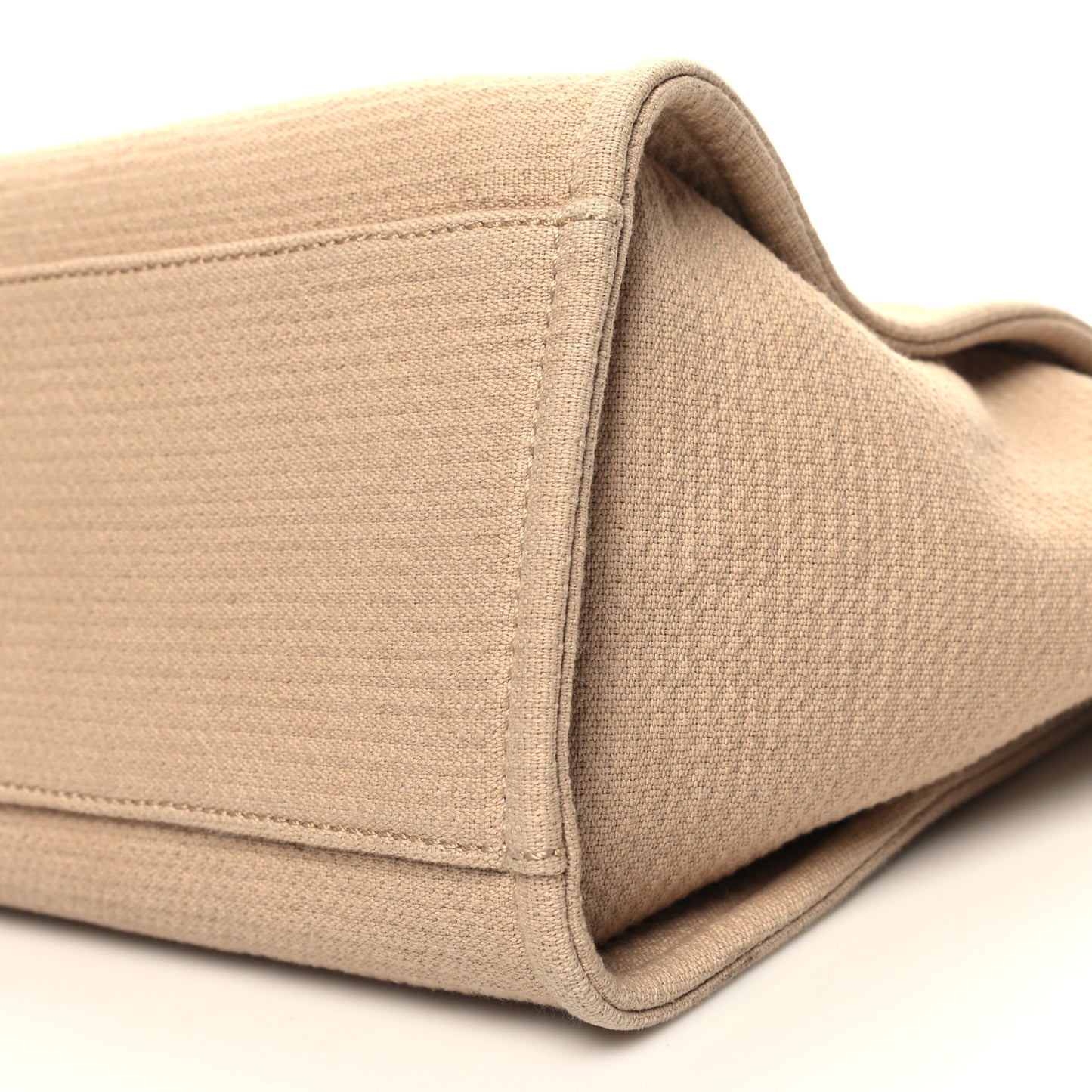 Mixed Fibers Small Deauville Tote Beige