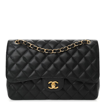 Chanel Caviar Quilted Jumbo Double Flap Black 1 of 12