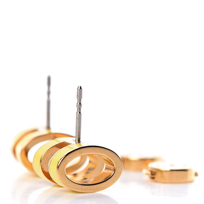 Hermes Gold Lacquered Pop H Earrings Jaune Sature 3 of 5