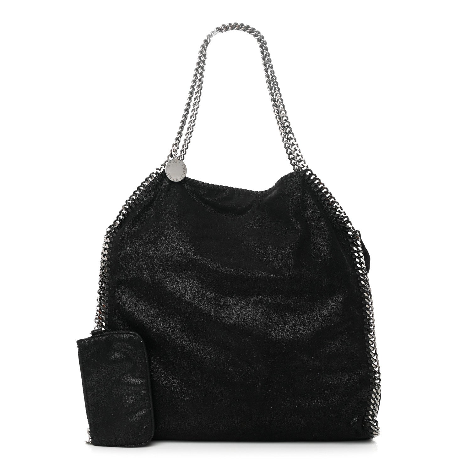 Stella McCartney Metallic Shaggy Deer Big Falabella Tote Black 1 of 11
