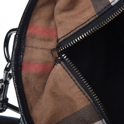 Burberry Bridle Calfskin House Check Tote Black 9 of 17