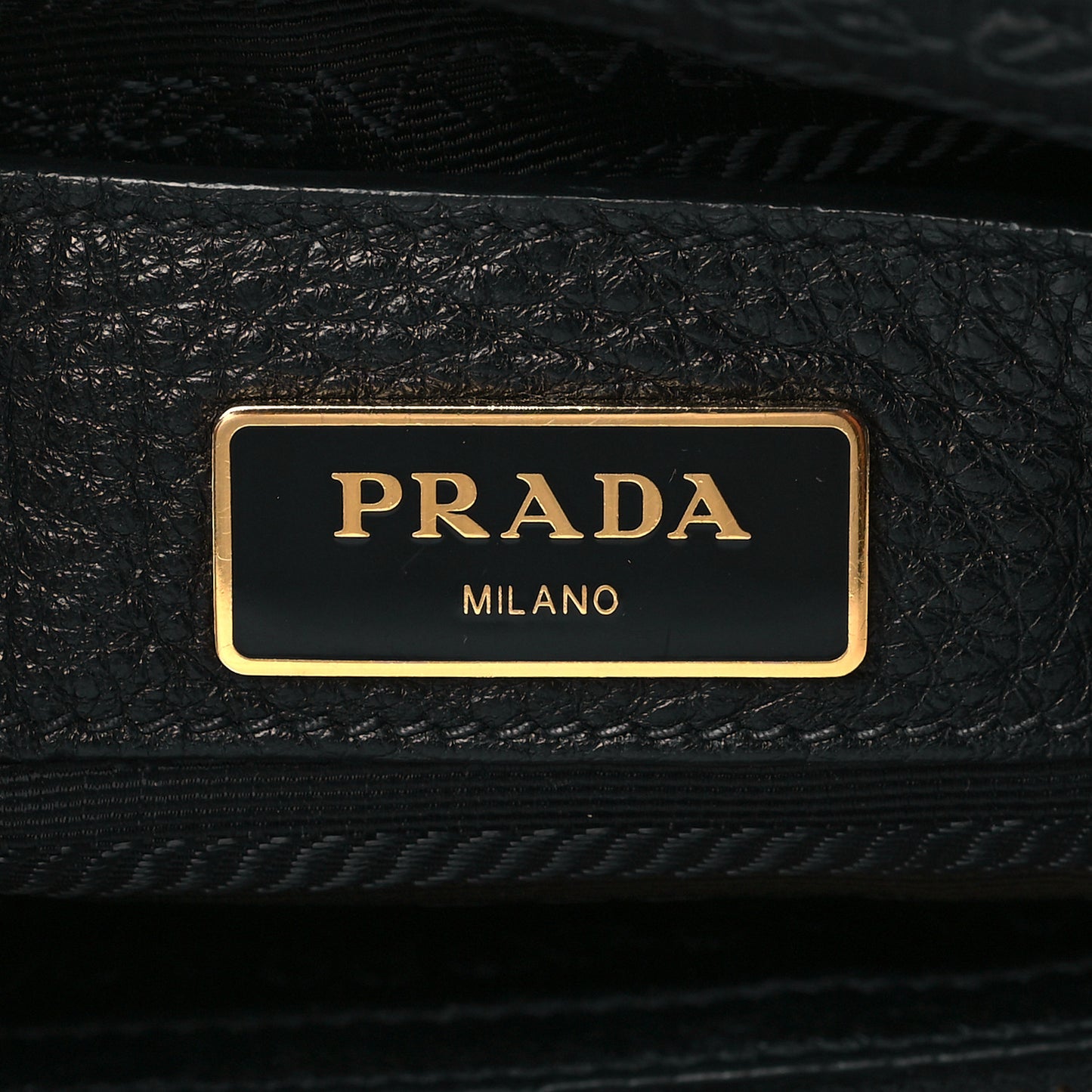 Vitello Daino Logoi Embossed Flap Crossbody Black