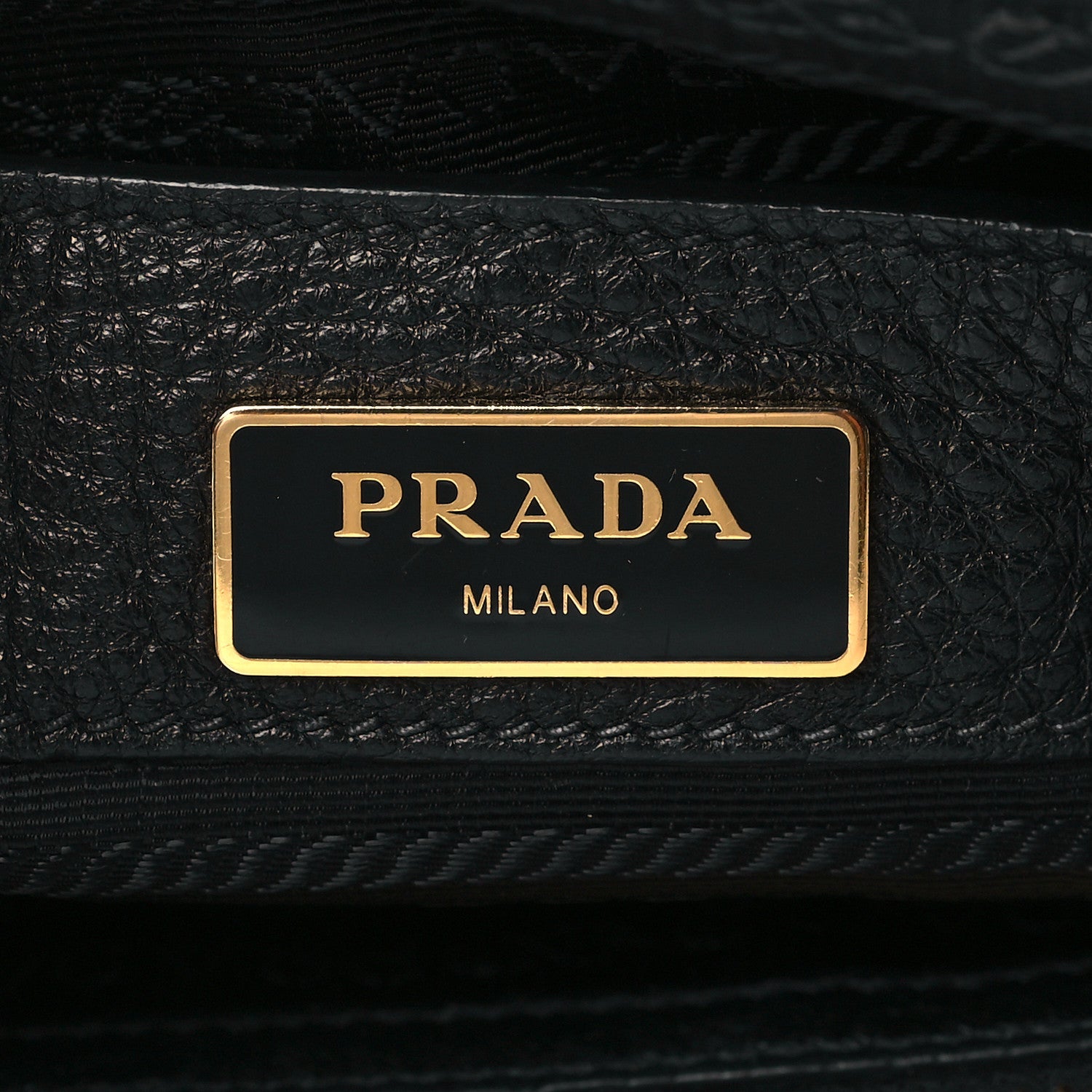 Prada Vitello Daino Logoi Embossed Flap Crossbody Black 5 of 10
