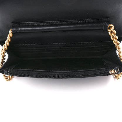 Chanel Caviar Quilted Boy Wallet On Chain WOC Black 5 of 12