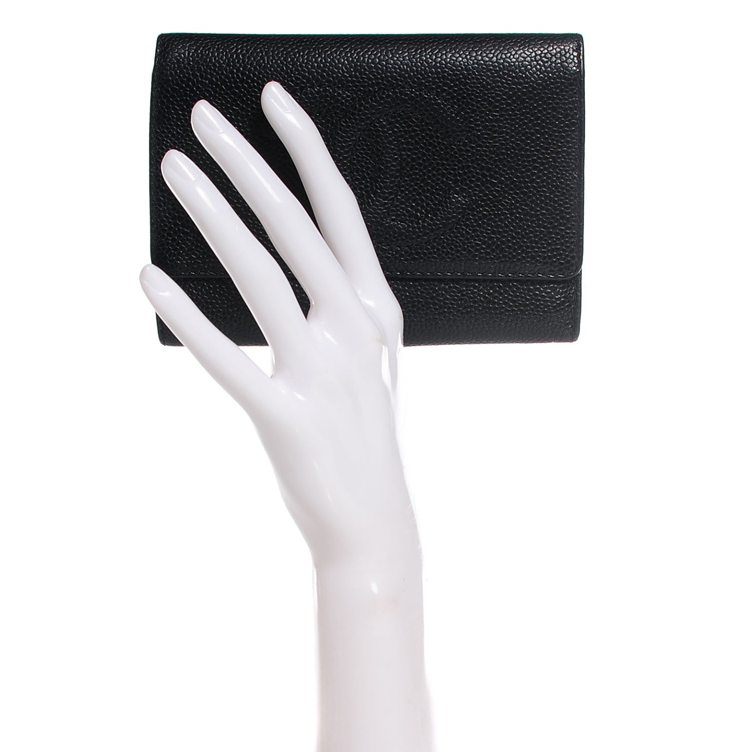 Chanel Caviar Timeless CC Wallet Black 2 of 9