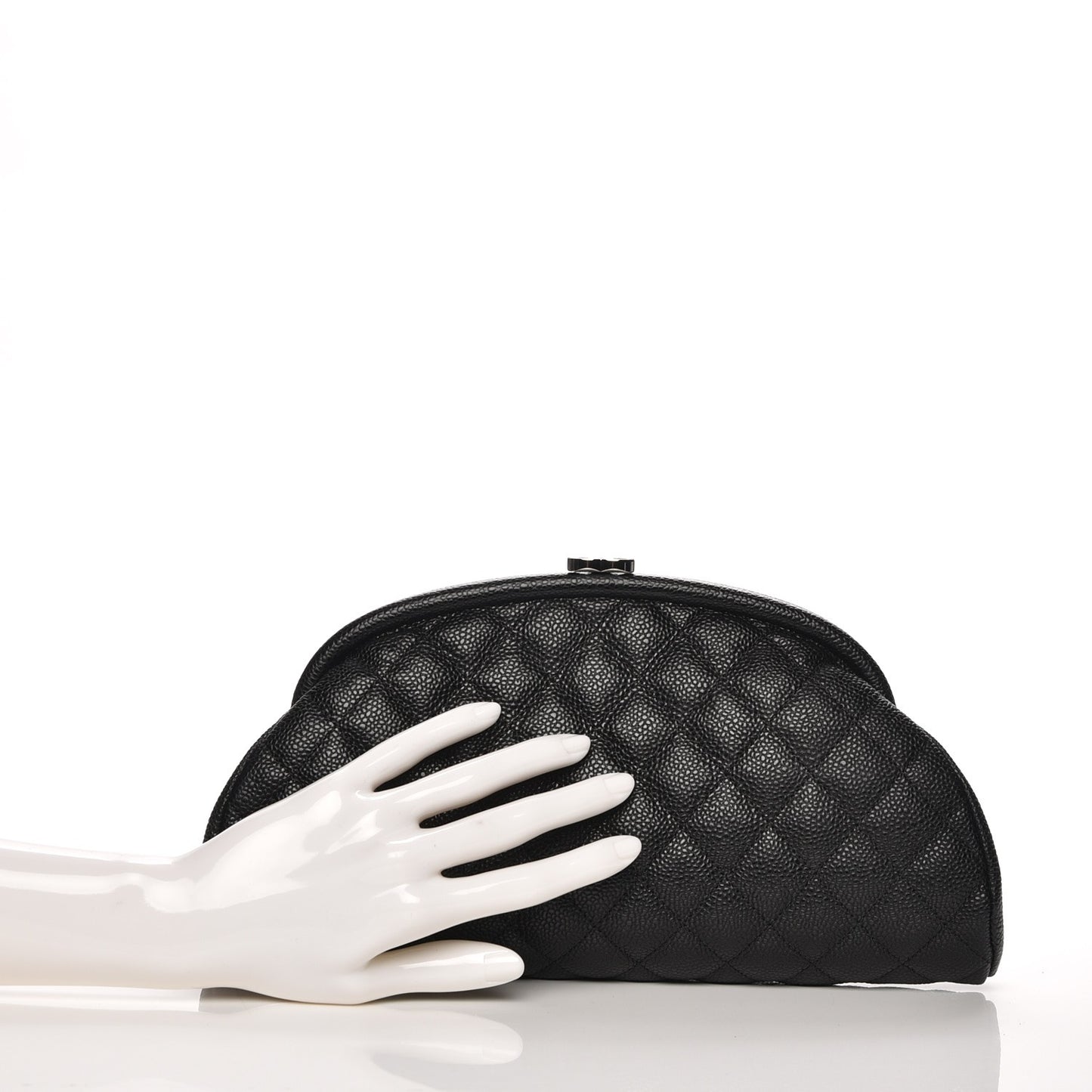 Caviar Quilted Timeless Clutch Black