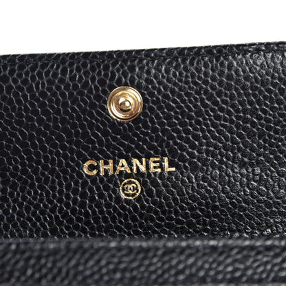 Chanel Caviar Quilted Flap Card Holder Black 6 of 9