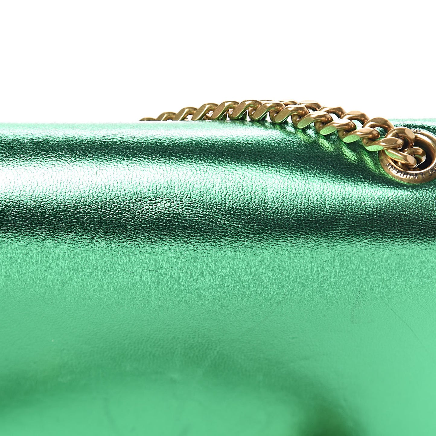 Nappa Silk Small Classic Monogram Kate Satchel Jasmine Green