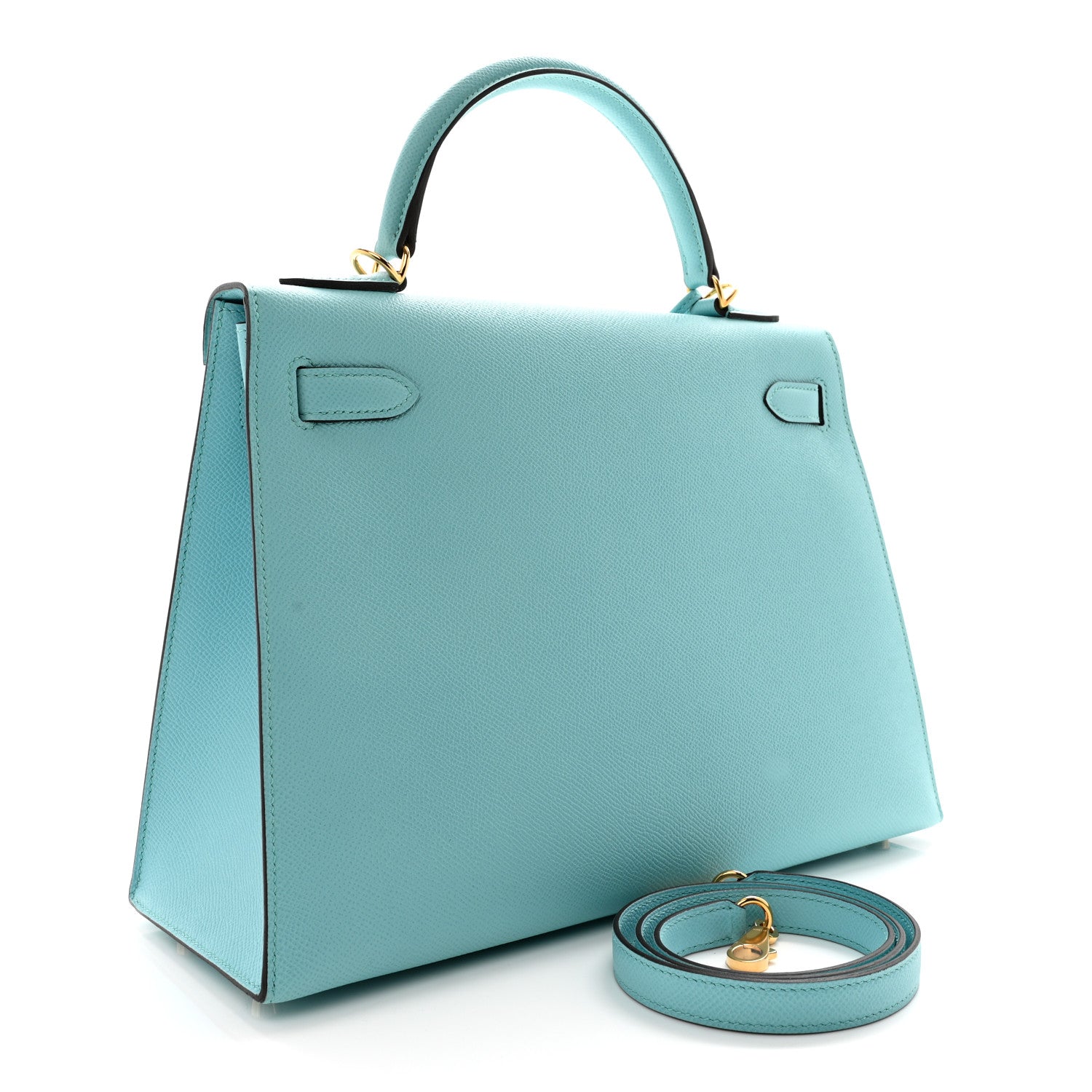 Hermes Epsom Kelly Sellier 32 Bleu Atoll 3 of 11