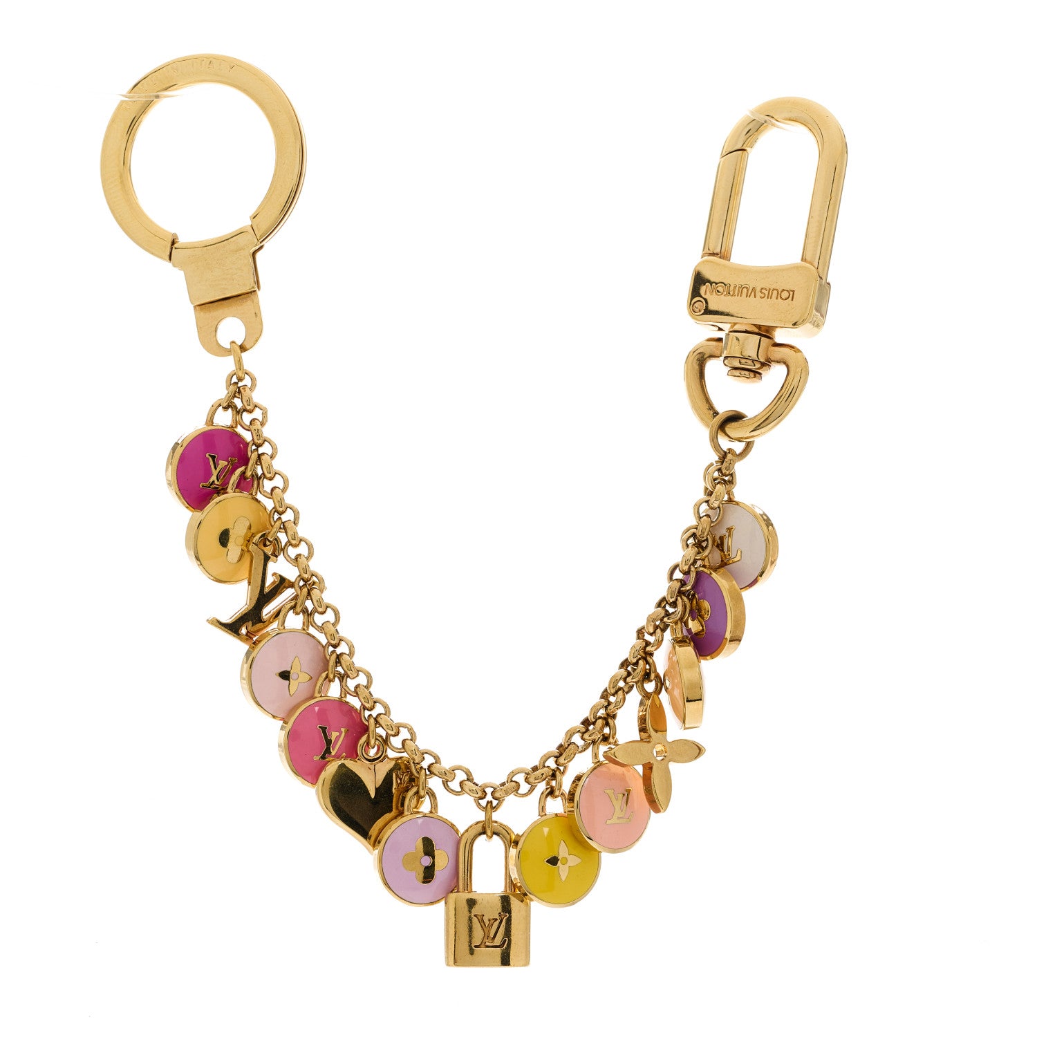 Louis Vuitton Metal Enamel Pastilles Key Chain Bag Charm Multicolor 1 of 3