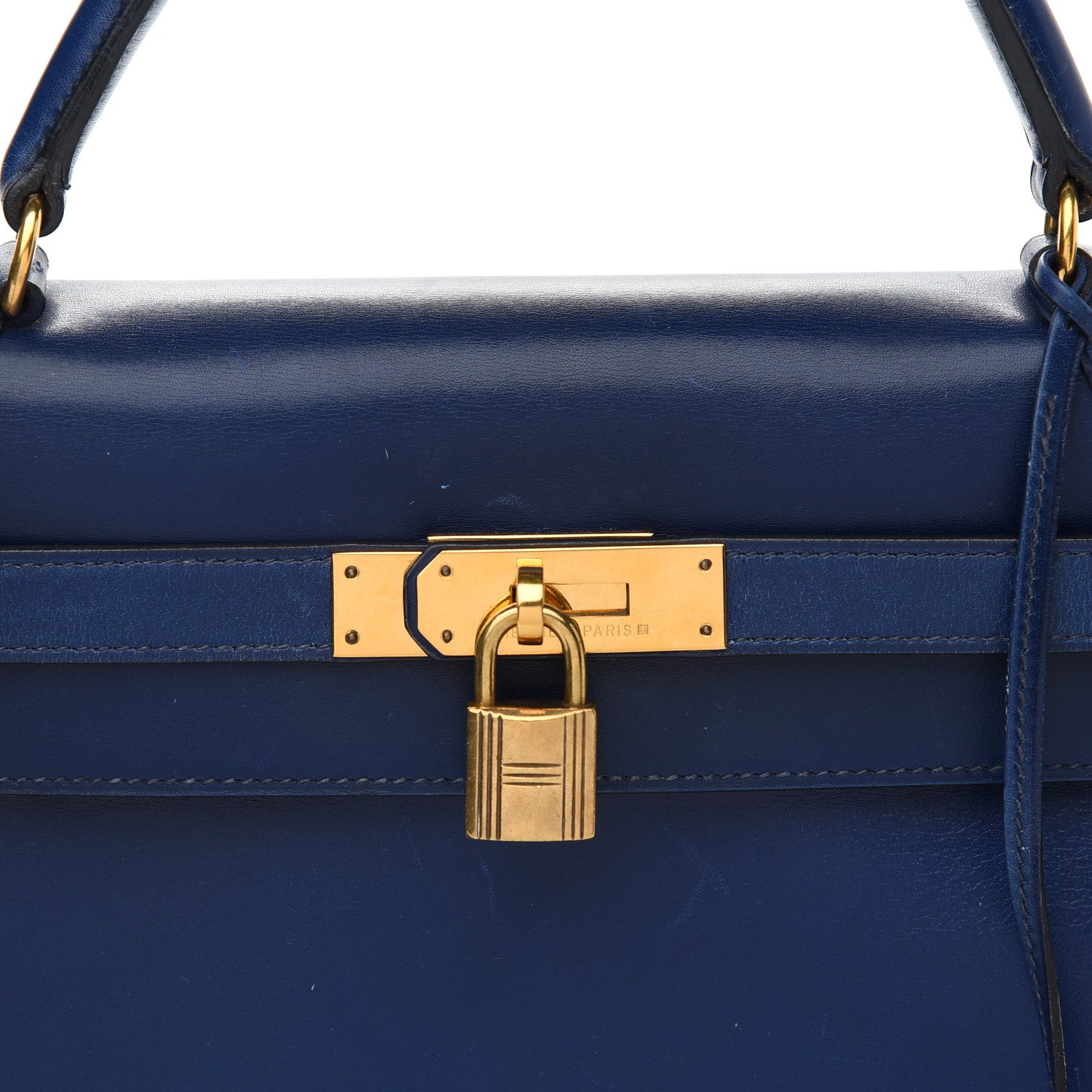 Hermes Box Kelly Retourne 32 Bleu Saphir 8 of 15