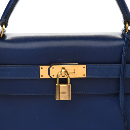 Hermes Box Kelly Retourne 32 Bleu Saphir 8 of 15